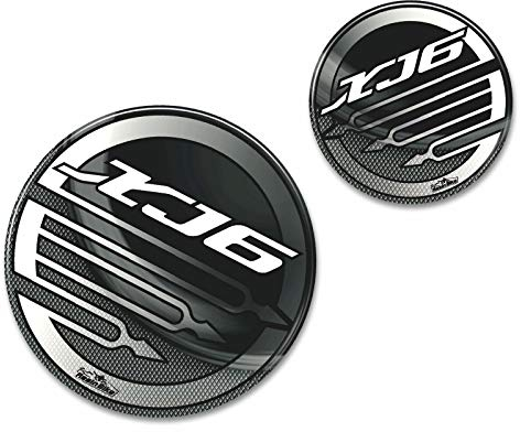 Resin Bike Aufkleber für Motorrad Kompatibel mit Yamaha XJ6 2008 2013. Seitliche Schutzabdeckungen für den Motor vor Stößen und Kratzern. 3D-Aufkleber-Set - Stickers - Made in Italy