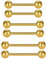 Longita 16G Zungenpiercing Brustwarzenpiercing 14mm 16mm 18mm Stab Chirurgenstahl für Damen Herren Körperschmuck 6 Stück