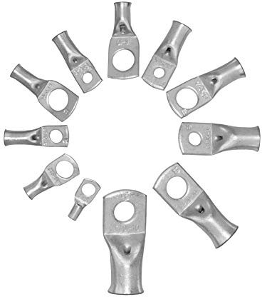 Rohrkabelschuhe 50 mm² Loch-Ø M10 Ringkabelschuh Kabelschuh Kabelverbinder (4 Stück)