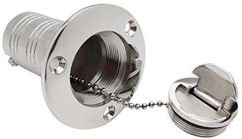 POFET 5,1 cm Tankdeckel 316 mit Schlüssel aus Edelstahl in Marinequalität zum Betanken, für Yacht-Tank-Hafen, Kabinentankdeck