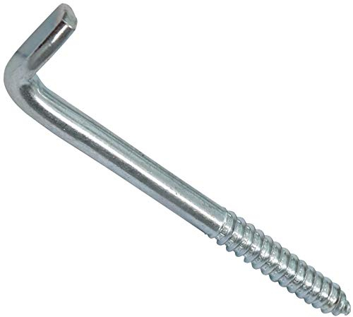 AERZETIX - C44751 - Satz von 10 - Holzschrauben mit gewinde - schraubhaken typ L für holz - mit holzgewinde - Ø8x100mm - aus verzinktem stahl metall - heimwerker renovierung montagewerkzeug