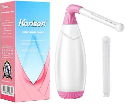 Korisen Multi-Functional Vaginal Douche Bottle for Women,Upside Down Peri Bottle for Postpartum Care,Travel Size Vaginal Cleaner, Cleansing for Mom After Birth