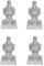 CLLX 4 X Chapeau Poteau Bois Chapeau Poteau Bois en Forme De Pyramide en, D'aluminium, pour Poteaux en Bois,150x150mm