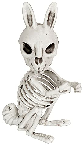 W WIDMANN MILANO Party Fashion 10991 - Hasen-Skelett, 16 cm, Dekoration, Skelett, Horror, Halloween, Mottoparty