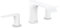 hansgrohe Vivenis Mélangeur de lavabo 3 trous 90 avec tirette et vidage, blanc mat, 75033700