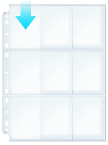 MintKeeper - 9 Pocket Page Sleeves - Fits Standard Sized Trading Cards/Sport Cards - Clear (25 Pack)