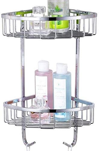 Bathroom Shelves, Deep Basket Design for Corner Shower Stainless Steel Racks Wall Mounted Bathroom Cabinets for Storage in Toilets Dormitory and Kitchen