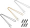 Desenda 3 Pcs Eyeglass Chain Neck Cord Sunglass Neck Strap Holder with 6 Pair Silicone Anti-slip Rings Spectacles Straps Lanyard Eyewear Strap for Men & Women (Silver Golden Black)