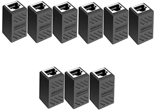 Mobestech 9pcs Ethernet Coupler Female to Female Connector Coupler for Ethernet Cable Extender for Home Networking Setup