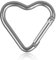 HERCHR Karabiner Clip, Schnalle in Herzform Aluminiumlegierung Sicherheitsclip Camping Hängeschnalle Wasserflasche Kette Clip Klettern Clips Hängematten Karabiner für Outdoor Wanderungen