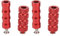 2 Paires Moto Moletée Manette de Vitesse, CNC Cheville Anti-dérapant Changement de Vitesse, 6mm Levier de Frein Repose-pieds Pédale Trou Avant Repose-pieds pour Boulons de Montage Moto(Rouge)