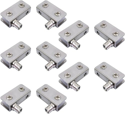 5 pares de bisagras pivotantes de acero inoxidable para puertas de vidrio oscilantes libres para puertas de vidrio oscilantes de 0.2 a 0.315 pulgadas (5-8 mm)