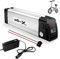 X-go Ebike Elektrofahrrad E-Bike Lithium Silber Fisch mit Ladegerät, Led Kontrollleuchte für 350W 250W 100W Motor (36V 15AH 2 PIN)