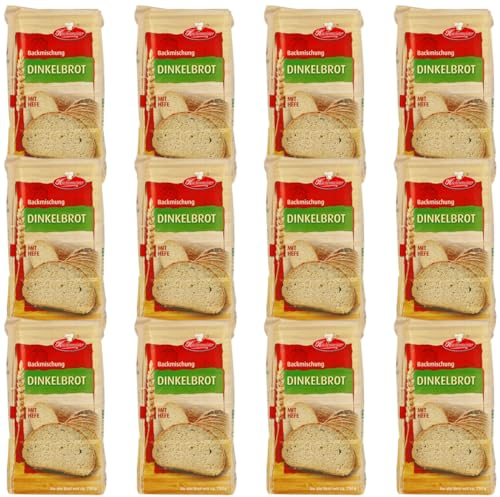 Küchenmeister Dinkelbrot-Backmischung 12 × 500 g – Für selbstgebackenes Dinkelbrot