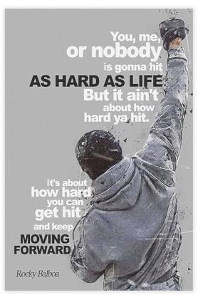 Llodmkd Filmposter Rocky Balboa Zitat Leinwand Poster Wandkunst Dekor Druck Bild Gemälde für Wohnzimmer Schlafzimmer Dekoration ungerahmt Stil 30 x 45 cm