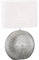 meineWunschleuchte Tischlampe mit Keramikfuß Silber & Lampenschirm Leinen Weiß, 53cm groß