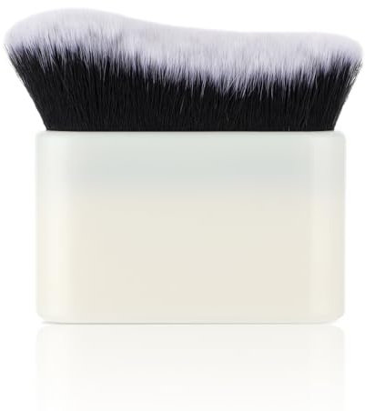 Weißer Körperpinsel, Make-up, weiche Kunstfaser, Selbstbräunungsbürste, Borsten mit starkem Puder, leicht zu transportieren, von professionellen Make-up-Künstlern empfohlen