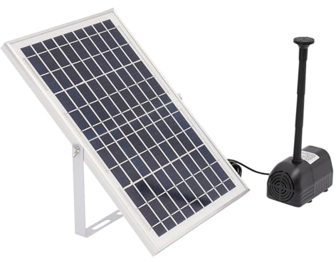 Solar Teichpumpe 10W 1000L/h Gartenteich Set Wasserspiel Teich Springbrunnenpump