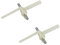 DEKAROX Set of 2 Continuous Shredder Blades for Bosch Siemens 00091027 for MUM ProfiMixx Food Processor - 166 x 79 x 31 mm Plastic White Drivers Included in MUZ4DS2 MUZ4DS3 MUZ8DS1 MUZ8MP1