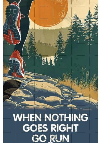 Inspirierendes Poster, Motiv: Doctor When Nothing Goes Right Go Run, inspirierendes Poster, Kunst, Laufschild, Retro-Wandkunst, Dekoration, Weinbar, Dekoration für Sportfeld, Schlafzimmer, Männer,