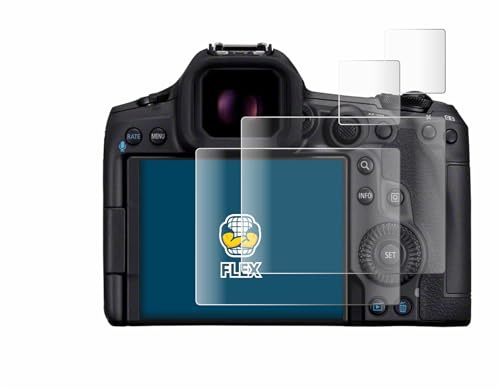 BROTECT Schutzfolie für Canon EOS R5 Mark II | 2 Stück Transparenter Displayschutz Made in Germany Klare Full-Screen Folie Full-Cover 3D Curved Montage Kit
