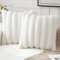 MIULEE Weihnachten 2er Set Plüsch Kissenbezüge Kunstpelz Dekorative Kissenhüllen Modern Sofakissen Boho Couchkissen für Wohnzimmer Sofa Schlafzimmer 40x40 Weiß