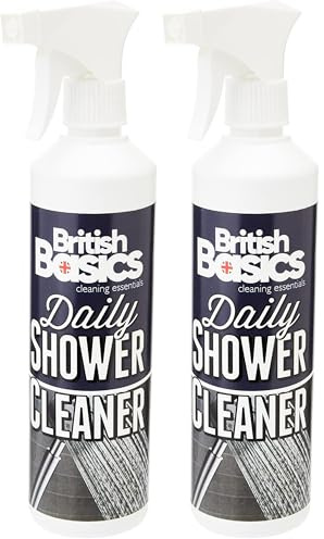 British Basics - Daily Shower Cleaner | Spray and Leave Bathroom Cleaner 500ml (Pack of 2)