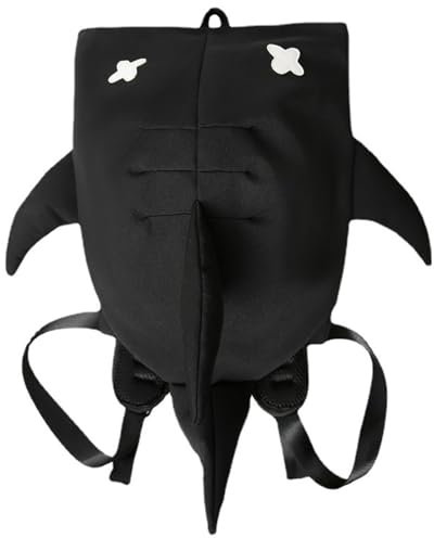 Haifisch -Rucksack, 3D -Haifisch -Tasche, Reißverschluss Geräumige Neuheitspanne, trendiger tragbarer Kinder -Rucksack mit Griff für Mobiltelefone, Brieftaschen (Schwarz), Kinder -Rucksäcke, Haifis