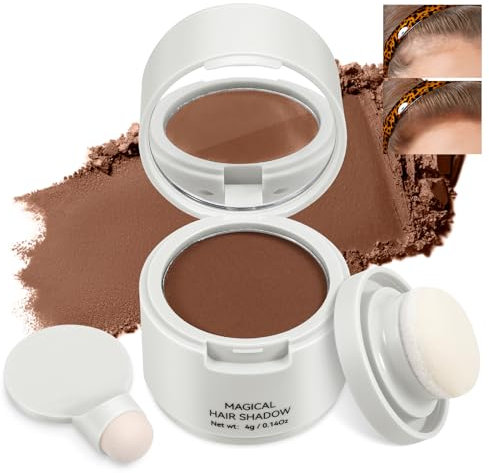 Boobeen Polvo para Retoque de Raíz de Cabello Cubre Cabello Adelgazado Rápido, Rellenador de Color de Sombra de Cabello Impermeable para Cubrir las Canas