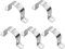 5 piezas 50 mm Abrazaderas Metalicas para Tubos,abrazaderas de acero inoxidable,2 Agujero Abrazadera De Tubo En Forma De U,Para la fijación de tuberías de agua,tuberías de calefacción(50mm)
