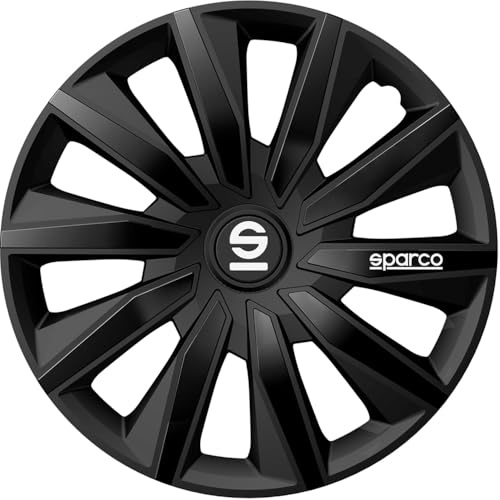 Sparco Wheel Covers Milano - 15-inch - Black - Set of 4 pieces
