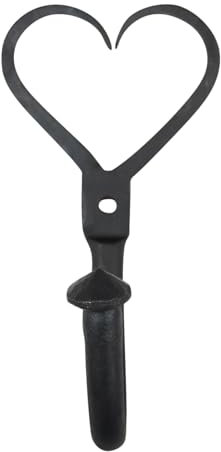 Schmiedeeisen Haken Herz Handgeschmiedet Kleiderhaken Garderobenhaken Huthaken
