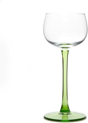 Boeckling - Lot DE 6 Verres A VIN D'ALSACE Pied Vert UNI - BOECKLING
