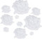 Qianyu 10 Stück Patches Zum Aufbügeln Bestickte Aufnäher Gestickt Patch Sticker 14 x 12 cm Blume Bügelflicken Bestickte für Hosen Jeans Hemden Kleidung Handarbeiten DIY T-Shirt (Weiß)