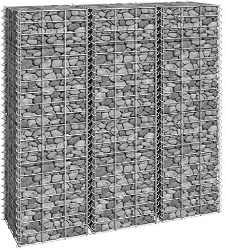 ShGaxin Arriats de gabion 3 unités en fer 30 x 30 x 100 cm, table de culture, potager domestique, culture de plantes aromatiques, lit de jardin - 151249