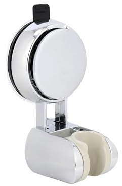 Suction Cup Shower Head Holder, No Drill Adjustable Height & Angle Wall Mount Shower Bracket Removable Waterproof Handheld Sprayer Head Holder for Bathroom Accessories
