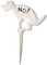 Esschert Design 2 Stück Steckschild, Verbotsschild für Hunde No Hund, antik-weiß aus Gusseisen, ca. 24 cm x 33 cm
