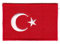 Aufnäher Bügelbild Aufbügler Iron on Patches Applikation Flagge Türkei 4,5 x 3cm Vor20-19-M