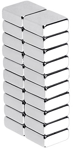 Anpro 20 Stück Magnete Stark, Neodym Magnete Eckig, für Kühlschrank Whiteboard Pinnwand Magnettafel Tafel Kunsthandwerk, 10x10x4mm
