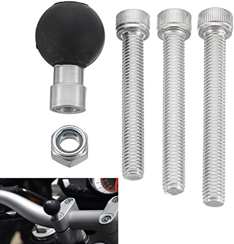 MOMOALA Ram Ram-B-367U Base De Serrage De Guidon Moto avec 1 Ball & M8 Vis Kit Set