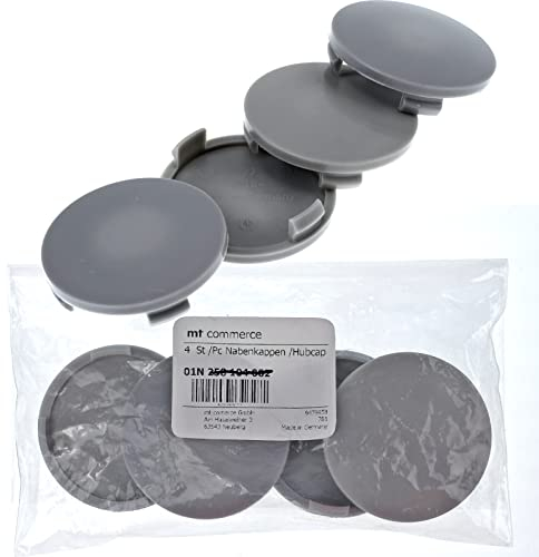 4X 60 mm Nabenkappen Felgen Deckel Kappen Grau Gewölbt für Alutec Rial Anzio