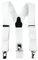 TigerTie Unisex Hosenträger in Y-Form mit 3 extra starken Clips - Farbe in weiß einfarbig Uni - hochwertige Verarbeitung - Breite 35 mm