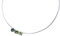 TIABELLE – Collier TRIO aus Titan mit funkelnden Swarovski® Kristallen – Silberfarbene Kette für Damen – allergenfrei & hautverträglich – Handmade in Germany (L=45 cm | Erinite, Peridot, Chrysolite)