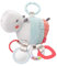 Fehn 059052 Activity-Nilpferd mit Ring - Motorikspielzeug zum Aufhängen mit spannenden Anhängern zum Greifen und Geräusche erzeugen - ein perfekter Begleiter für Babys und Kleinkinder ab 0+ Monaten