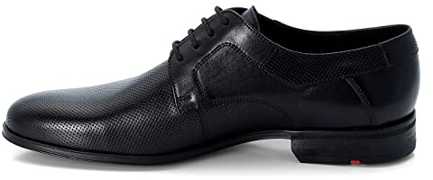 LLOYD Herren Schnürhalbschuhe Levin, Männer Businessschuhe,Derby,Normalweit,Strassenschuhe,Schnuerung,lace-up,Shoes,Low-tie,SCHWARZ,44 EU / 9.5 UK