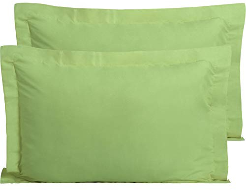 FLXXIE 2 Pack 100% Brushed Microfiber 1800 Oxford Pillowcases, Stain Fade and Wrinkle Resistant, Soft and Cozy King Oxford Pillow Cases | Hotel Quality Pillow Shams, Sage Green, 50x90 cm