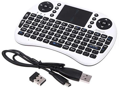 Lipa acc11 Mini Draadloos Toetsenbord White Airmouse, Mini Toetsenbord, USB Receiver, Airmouse, wit
