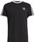 adidas Mens 3-Stripes Tee T-Shirt, Schwarz, M