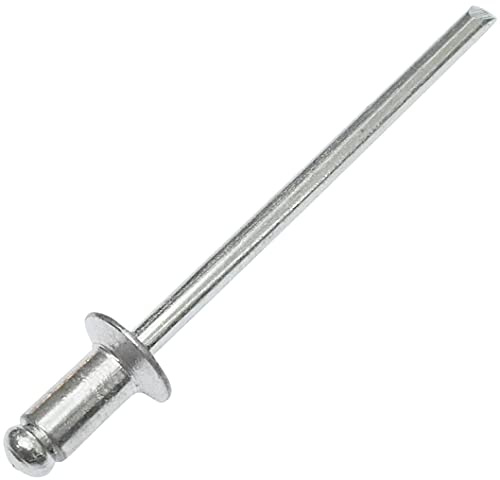 AERZETIX - C48246 - Satz von 100 Blindnieten mit senkkopf blindniet Ø3.2x6mm - aluminium - stahl - DIN 7337 - popnieten - nieten mit bruchfest stange - für montage von metallteilen
