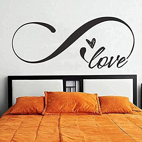 Unendliche Liebe Wandaufkleber Symbol Schlafzimmer Nachttisch Vinyl Aufkleber Wandbild Wohnzimmer Möbel Art Deco Wandbild 57X80 Cm